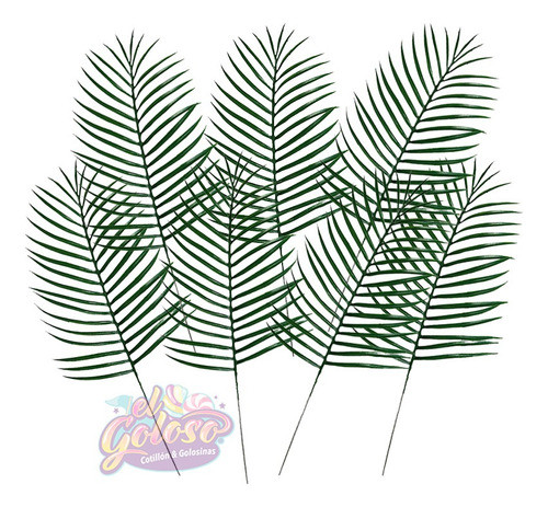 Hojas Artificiales Palmera Decorativa X10 Unidades Plasticas 1
