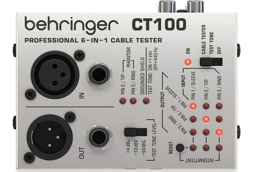 Testeador De Cables Audio Behringer Ct100 0