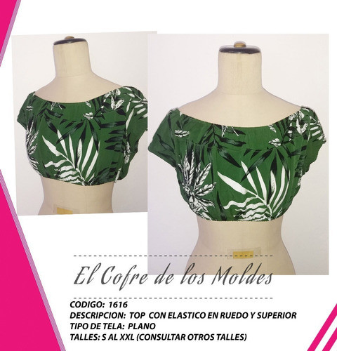 Molde Digital Top C/elastico En Ruedos Pack Talles S A Xxl 1