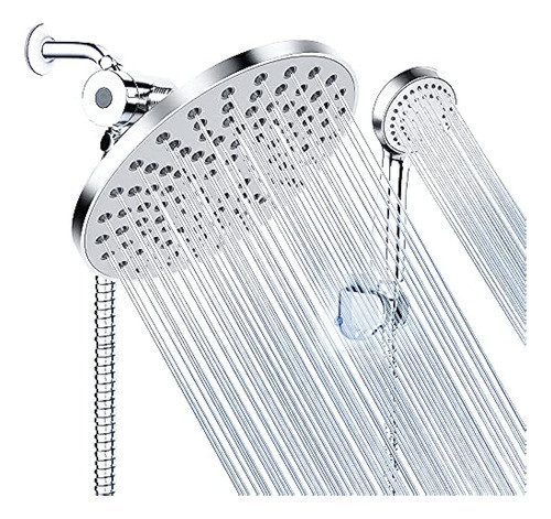 Combo De Cabezal De Ducha De Lluvia De Alta Presión De 8  Y 0
