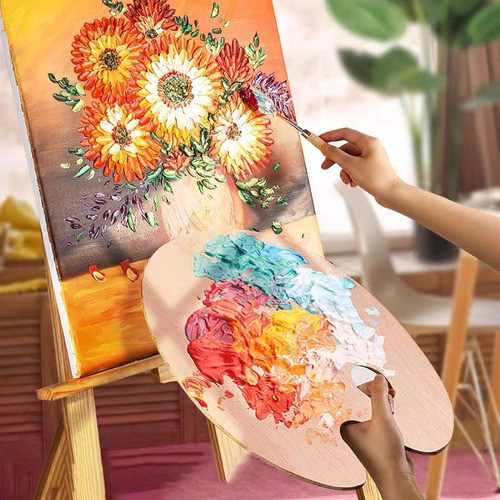 Set De Paleta Y 12 Pinceles - Pintura Acrilica Oleo 1