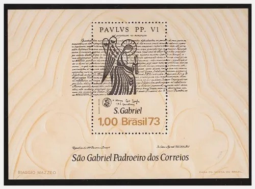 Bloco Filatélico - Arcanjo Gabriel 1973 0