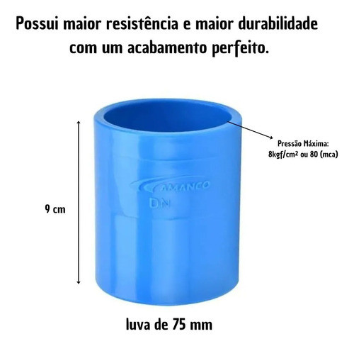 Luva Sold 75mm Amanco 1