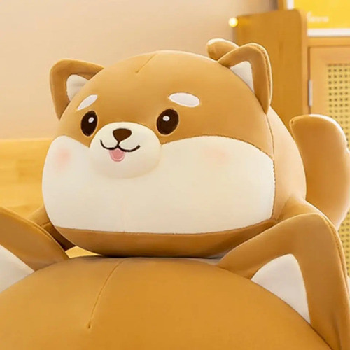 Peluche Perro Shiba Inu Acostado Kawaii 1