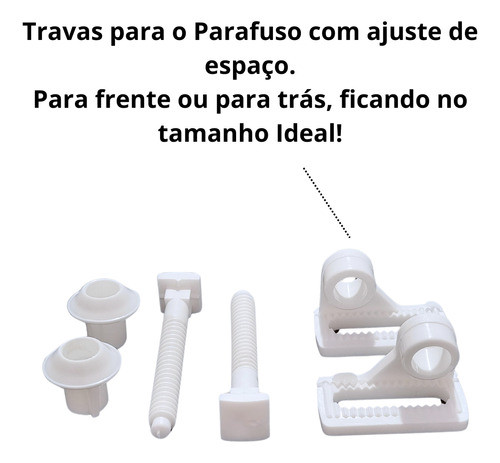 Kit Parafusos De Fixação Assento Sanitário 6 Peças Metasul 1