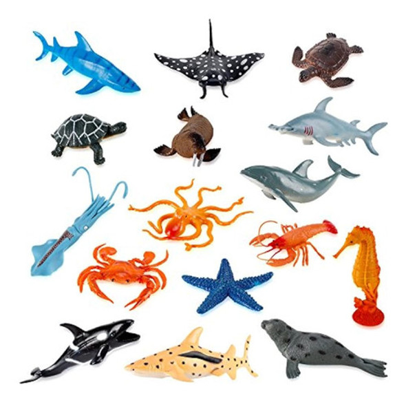 Figuras Del Juguete De Plástico De Criaturas Marinas Del Gra 0
