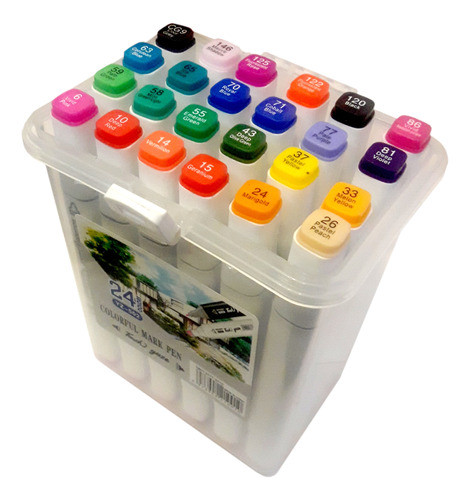 Marcador Doble Punta 24 Colores. 0