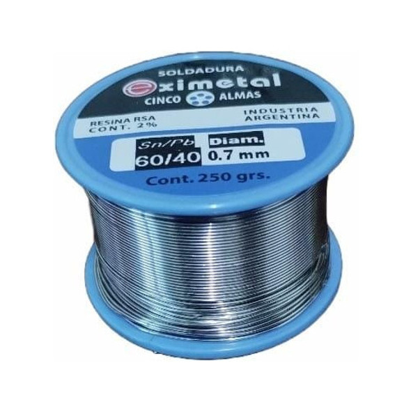 Estaño Eximetal 60/40 0,7mm 250 Gramos La Mejor Calidad 1