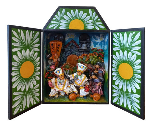 Retablo Ayacuchano De Danzantes De Tijeras 0