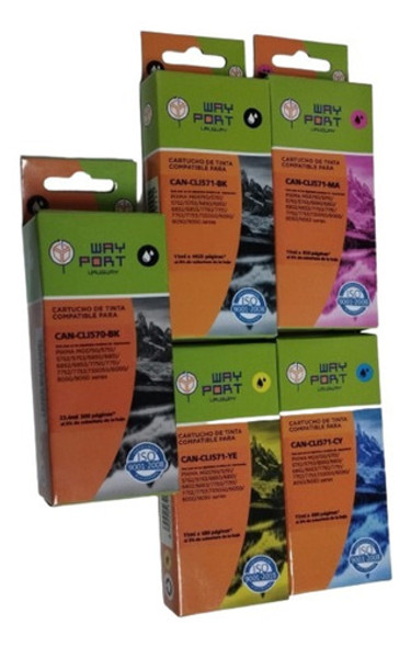 Cartuchos Tinta (5 Colores) Pgi-570 / Cli-571 Mg5750 Mg6850 0