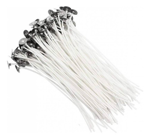 Pabilos Encerados C/chapita De 8,5cm X25u Para Velas De Soja 0