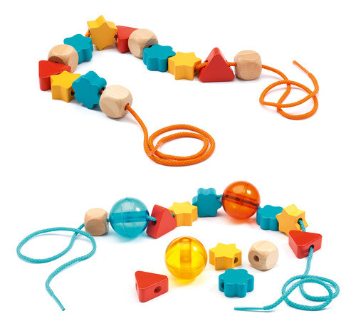 Bloques Para Enhebrar - Djeco - Dj06161 - 27 Pzs 1