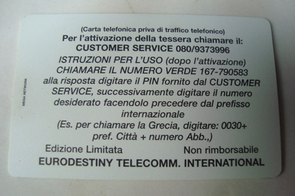 Cart Pre Eurodestiny Telecomm / Diana Remembered Crianças 1