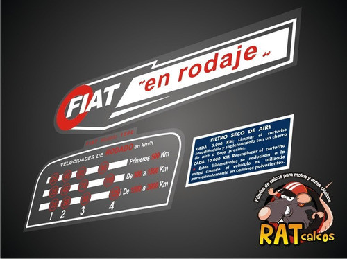 Calcos Fiat 1500 / Kit De 3 Calcos 0