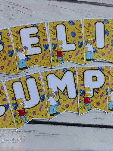 Banderín Feliz Cumple De Los Simpsons 0