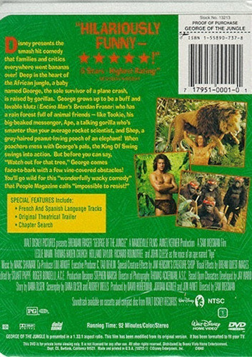 Dvd George Of The Jungle / George De La Selva 1