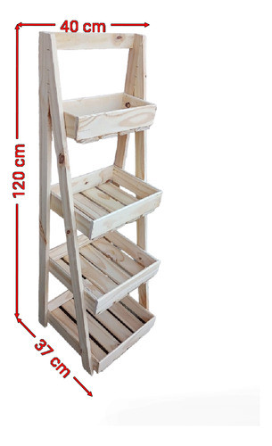 Organizador Plantero Verdulero Estantería 120cm Alto 1