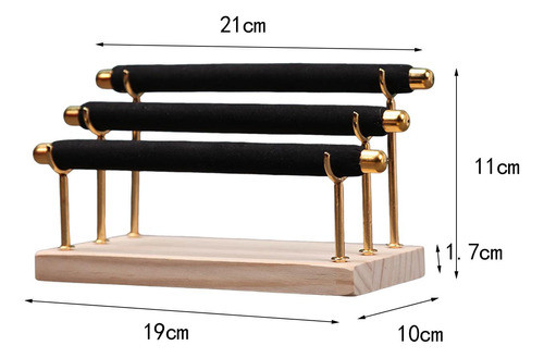 Rack De Armazenamento De Anéis, Suporte De Preto 3 Camadas 1