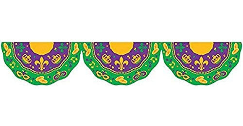 Amscan Mardi Gras Bunting Garland, 11 ' X 16 , Multicolor 0