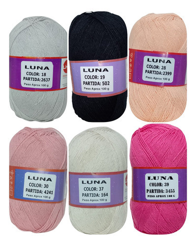 Lho Luna Hilo 100% Algodón - Combo 20 Ovillos - Envió Gratis 0