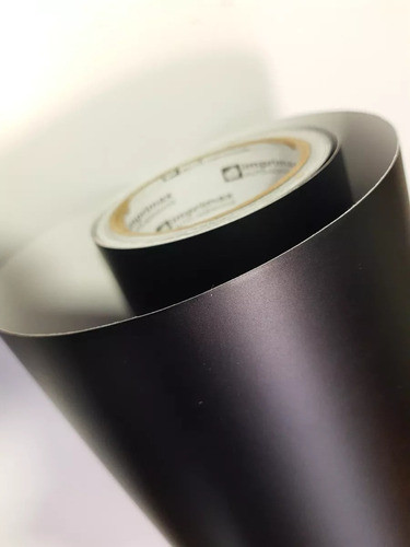 Envelopamento Adesivo Vinil Preto Fosco Automotivo 1,22mx15m 0
