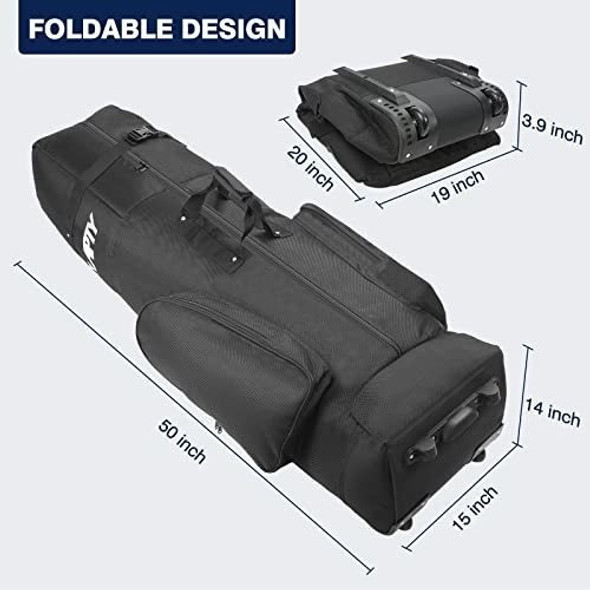 Bolsa De Viaje Con Ruedas Para Palos De Golf - Apty 1 Bolsa De Viaje Con Ruedas Para Palos De Golf - Apty 1