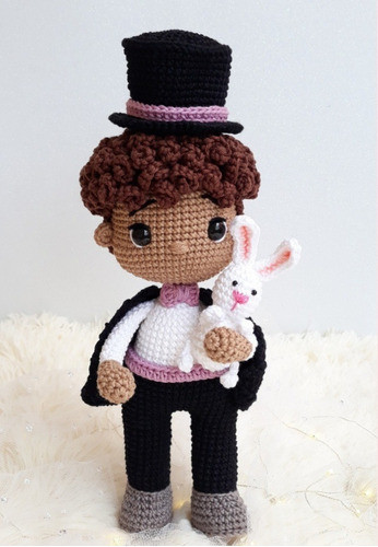 Patrones Amigurumis. Mago+maga+elefante Circo. En Portugués 1