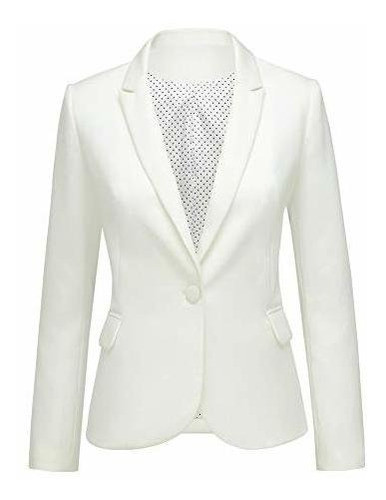 Lookbookstore Mujer Solapa Con Muesca Bolsillo Boton Trabajo 0