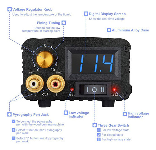 Wooever - Juego De Pirograf&iacute;a Profesional De 110 V C. 1