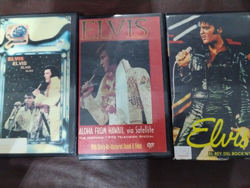 Lote 3 Vhs Elvis En Vivo 0