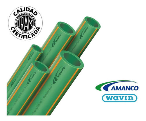 Caño Fusion Amanco Termofusion 25mm Pn20 Agua Fria Caliente 1
