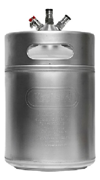 Barril Growler Keg 5 Litros Com Tampa Ball Lock Padrão Ikeg 0
