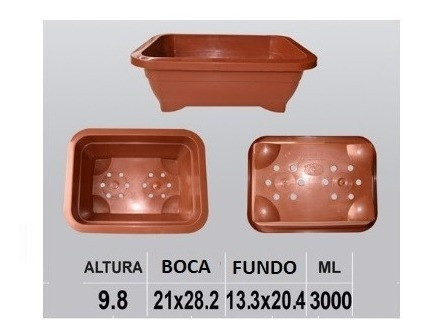 20 Vasos Bonsai Grande 3 Litros Marrom Flor Promoção 0