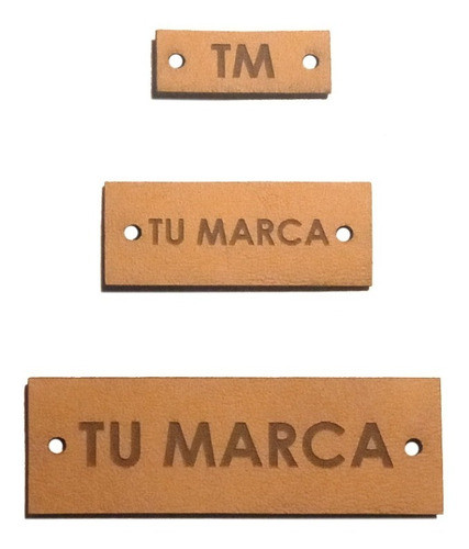 100 Etiquetas Ecocuero 3x2cm Marron C Corte/grabad Laser 0