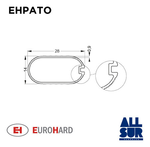 Caño Aluminio Reforzado Oval Perchero Placard 2 Mts Mueble 1