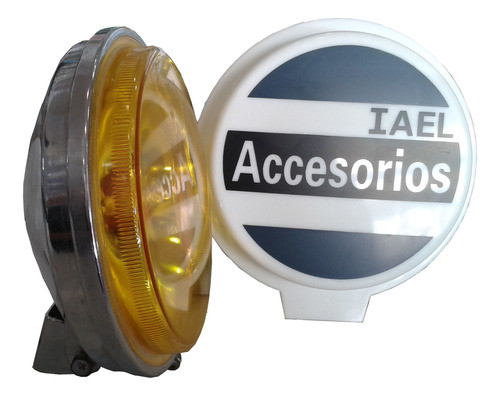 Par Faros Redondos Carcaza Metalizada Cromada Ámbar Iael 1