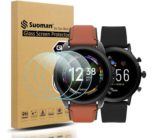 Suoman 3-pack Fossil Gen 5 Carlyle Hr Protector Pantalla Men 0