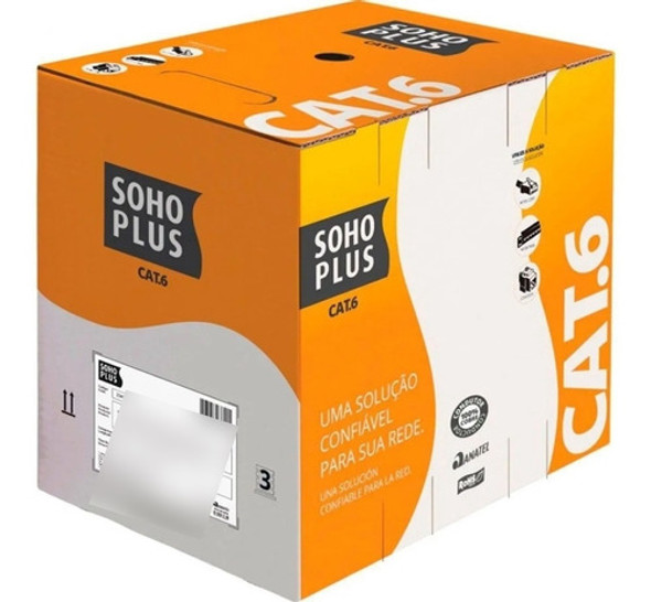 Cabo De Rede Cat6  Utp Branco 1,5m Montado Furukawa Sohoplus 1