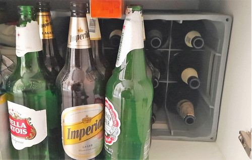 12 Envases De Cerveza X1 Litro Retornables + Cajón Sin Envío 0