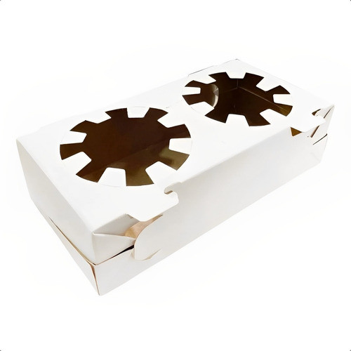Porta 2 Copos De Papel Cartão Branco Suporte Delivery 100 Un 0