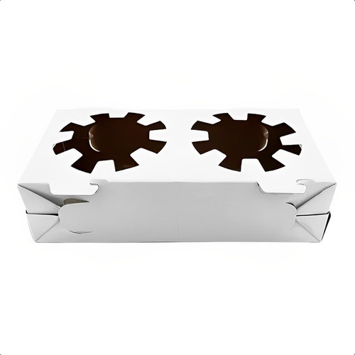 Porta 2 Copos De Papel Cartão Branco Suporte Delivery 100 Un 1