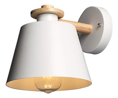 Lámpara De Pared Moderna De Metal Blanco De Madera Para El H 0