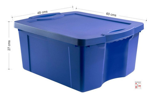 Caja Organizadora Plastico 55 Lts Azul - Garageimpo 1