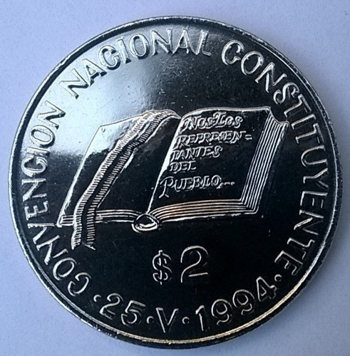 Moneda $ 2 Convención Nacional Constituyente, Año 1994 0