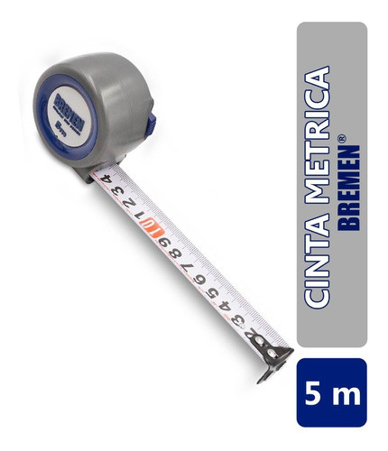 Cinta Metrica 5 Mt Bremen Autofrenante Punta Doble Iman 25mm 1