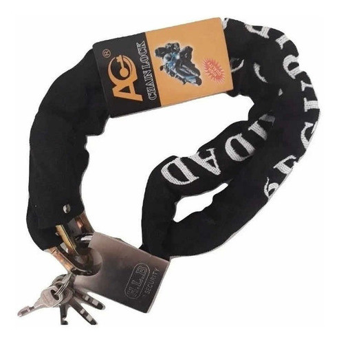 Cadena Con Candado Forrada Moto Bici 110cm 0