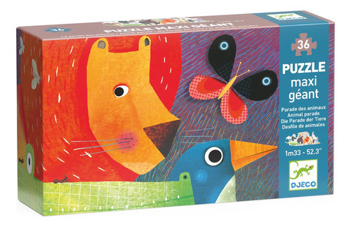 Puzzle Artístico Gigante Silueta Animales Djeco 36 Piezas 0