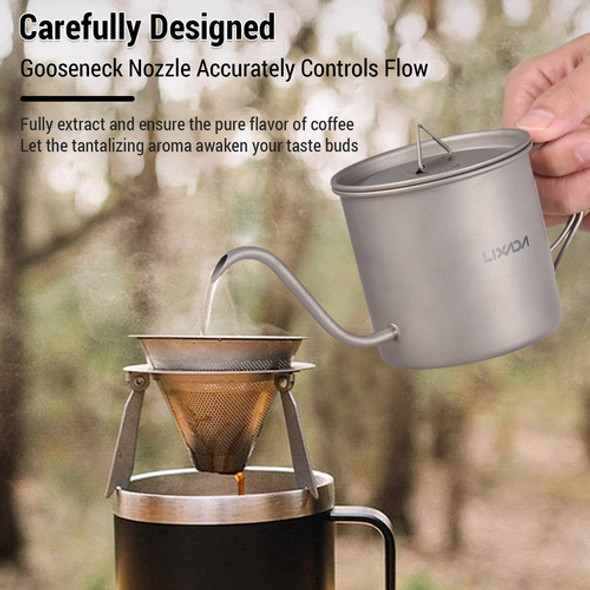 Cafeteira, Chá, Água De Acampamento, Gooseneck, 400 Ml, Tamp 1 Cafeteira, Chá, Água De Acampamento, Gooseneck, 400 Ml, Tamp 1