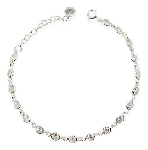 Pulsera De Plata 925 Punto De Luz Blancos 0