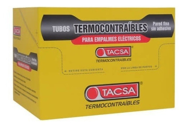 Tubo Termocontraible Tacsa 4,8mm (3/16 ) Bobina 10mts 0
